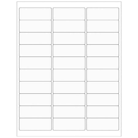 Bsc Preferred 2 5/8 x 1'' Clear Rectangle Laser Labels, 3000PK BUY00019364